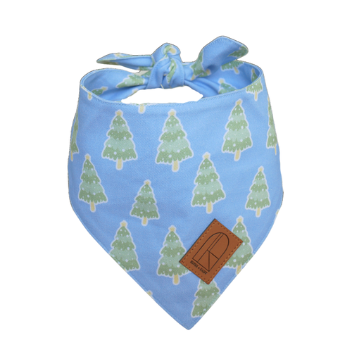 Blue & Green Glistening Pines Christmas Dog Bandana