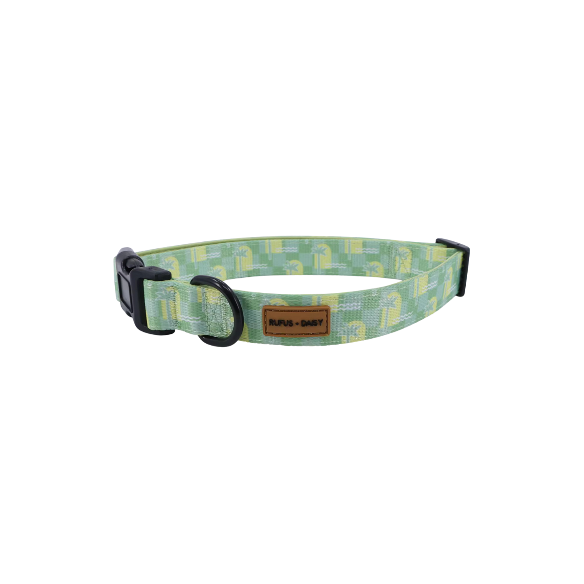 Green & Yellow Oasis Palm Dog Collar