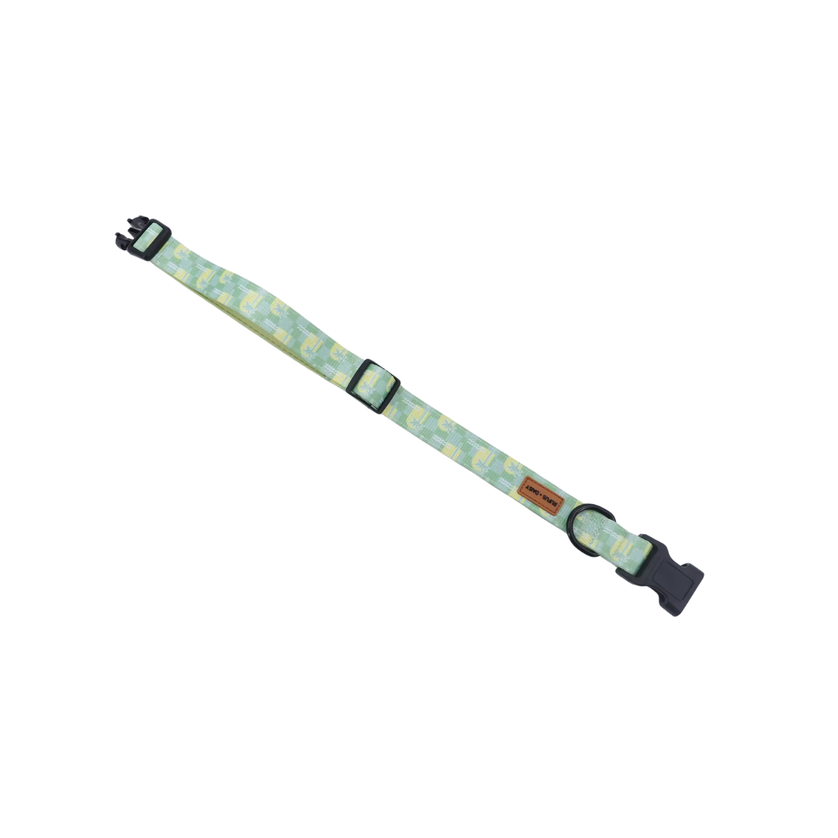 Green & Yellow Oasis Palm Dog Collar