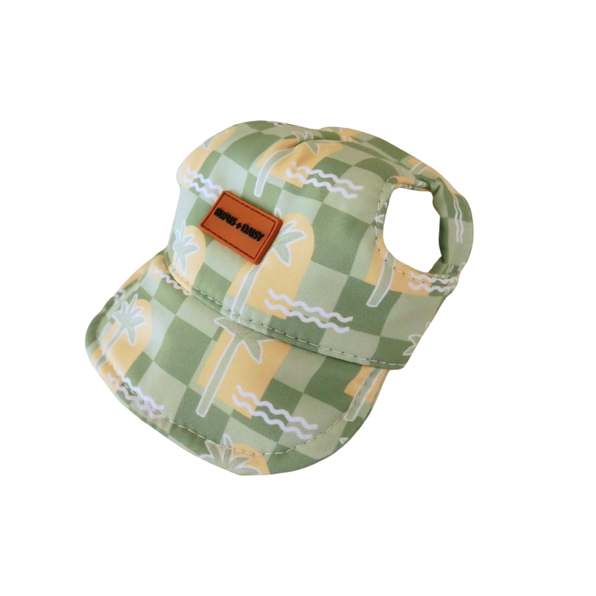 Green & Yellow Oasis Palm Dog Hat
