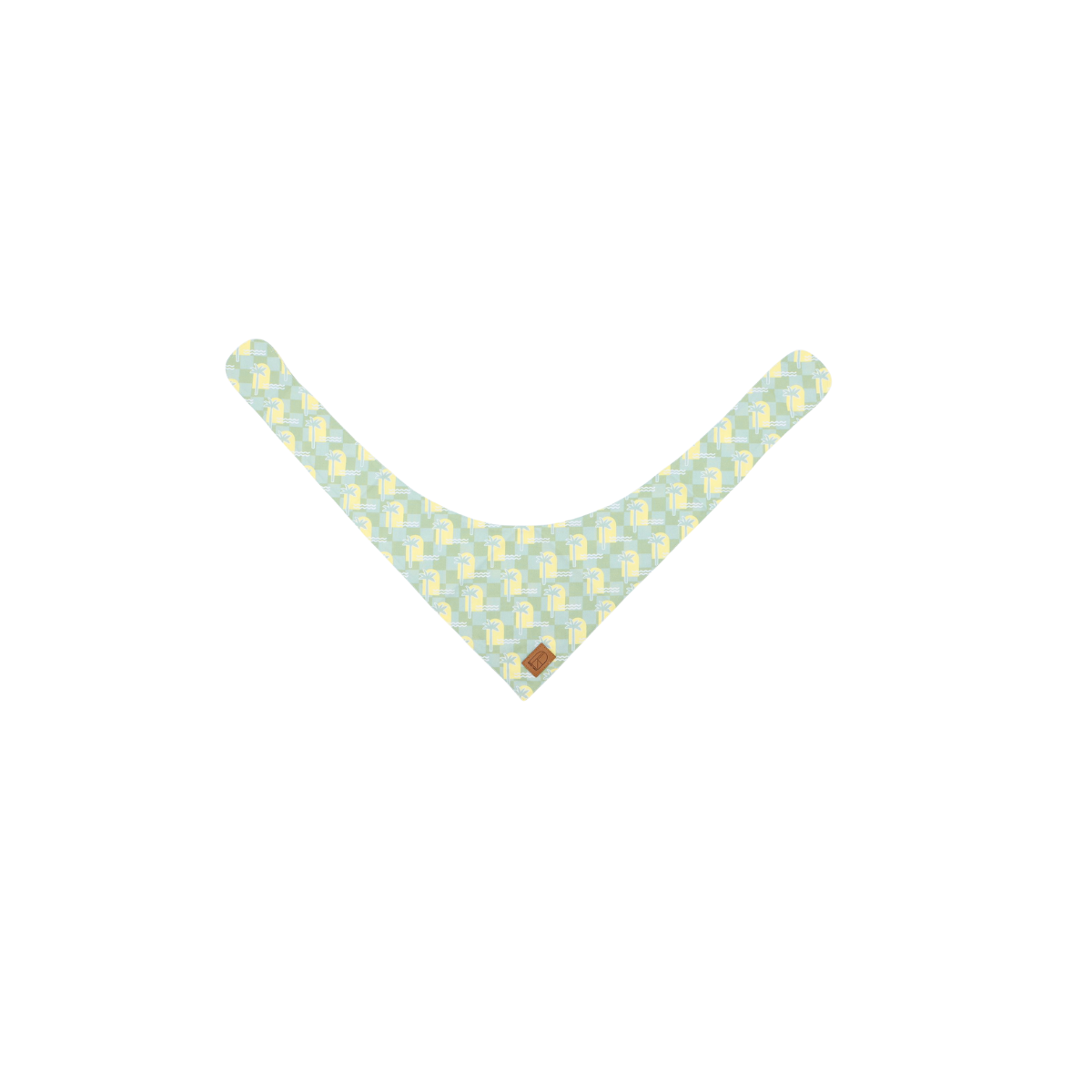 Green & Yellow Oasis Palm Dog Bandana