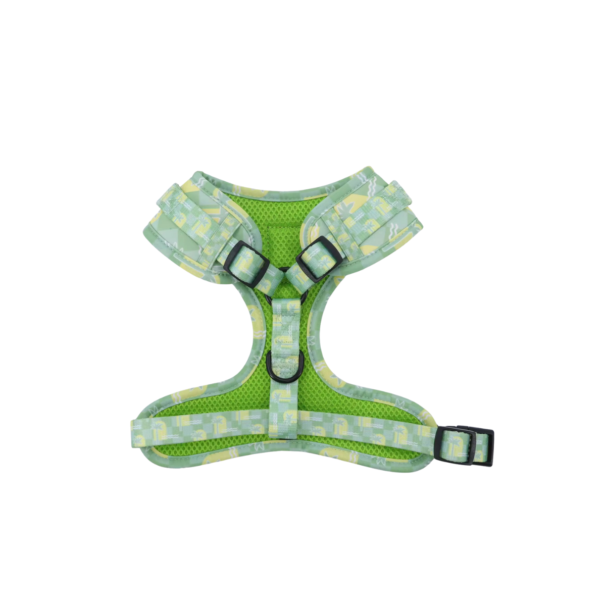 FREE Green & Yellow Oasis Palm Dog Harness