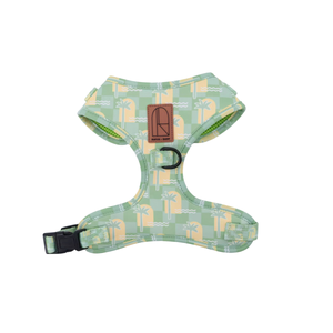 FREE Green & Yellow Oasis Palm Dog Harness