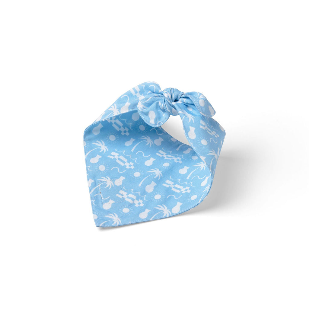 Blue By The Ocean Palm Dog Bandana