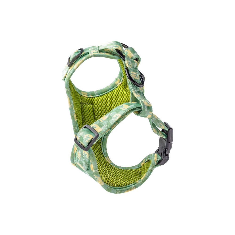 Green & Yellow Oasis Palm Dog Harness