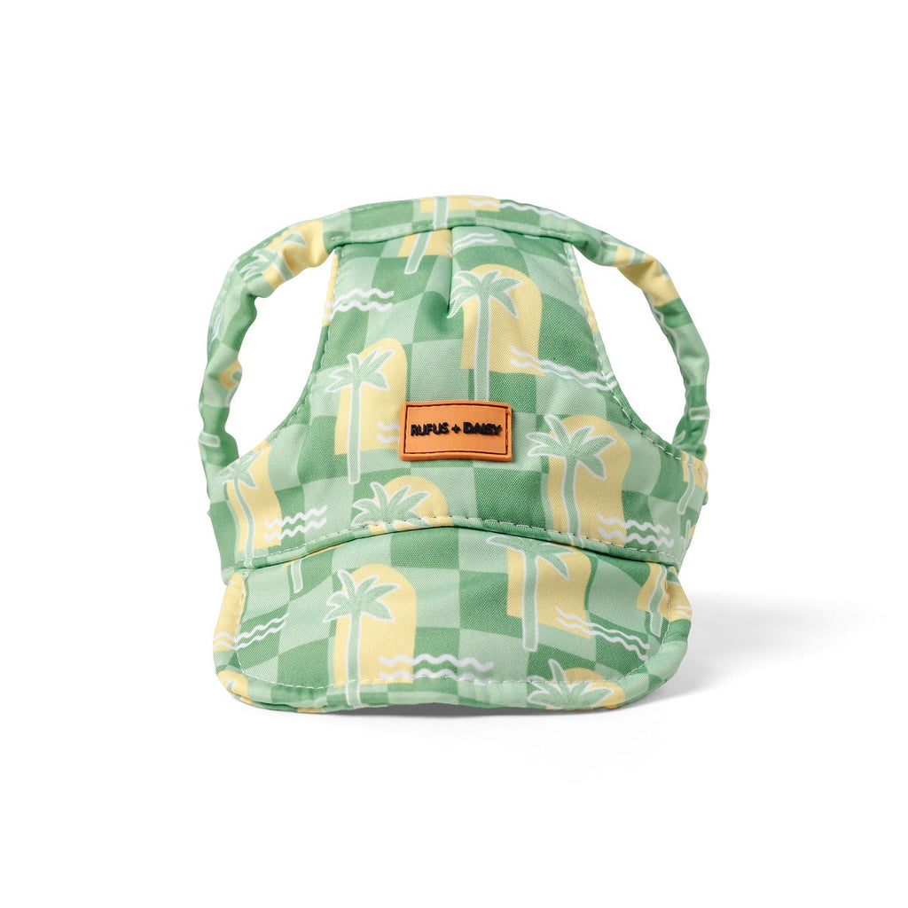 Green & Yellow Oasis Palm Dog Hat