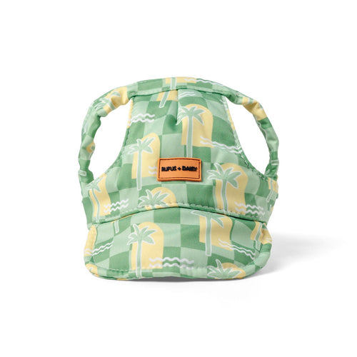 Green & Yellow Oasis Palm Dog Hat