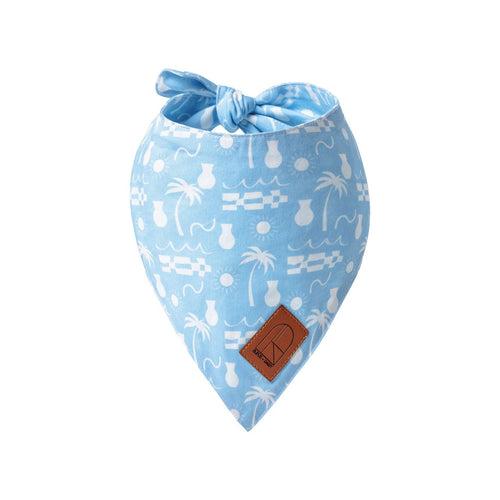 Blue By The Ocean Palm Dog Bandana