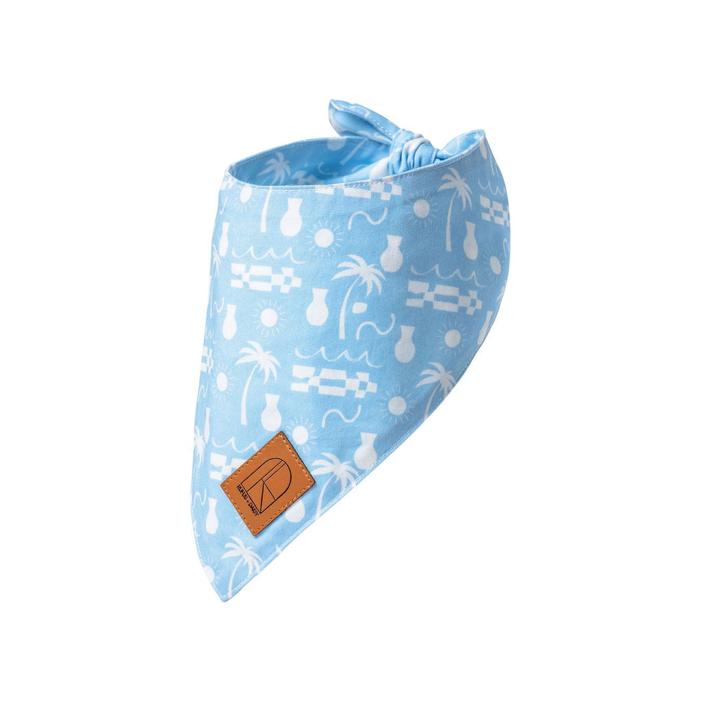 Blue By The Ocean Palm Dog Bandana