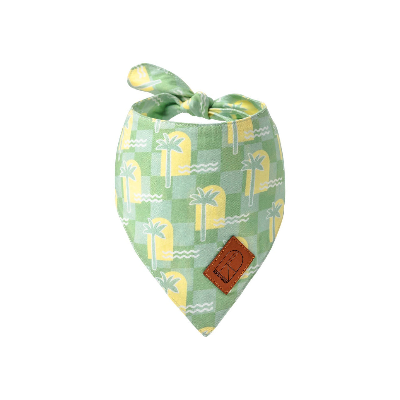 Green & Yellow Oasis Palm Dog Bandana