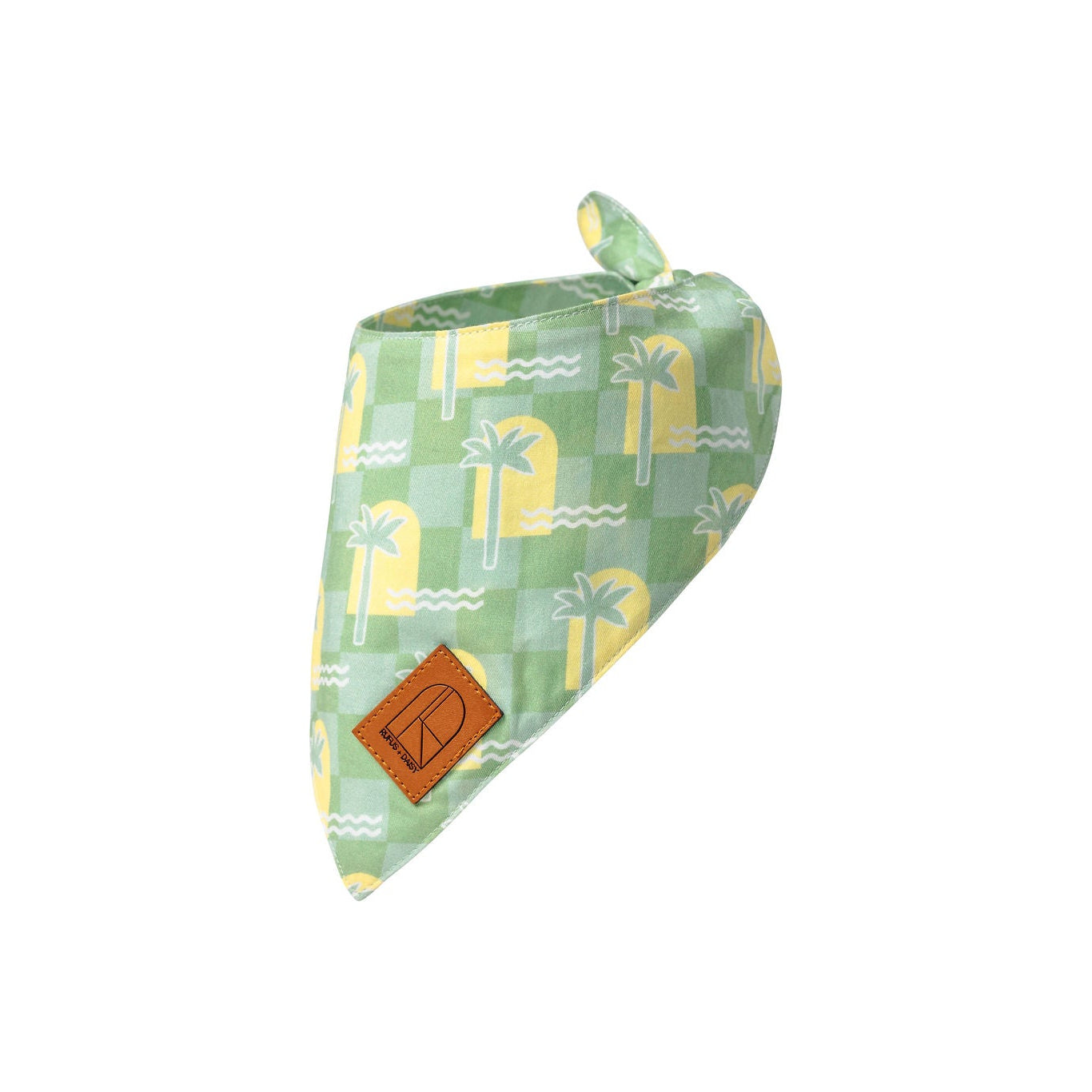 Green & Yellow Oasis Palm Dog Bandana