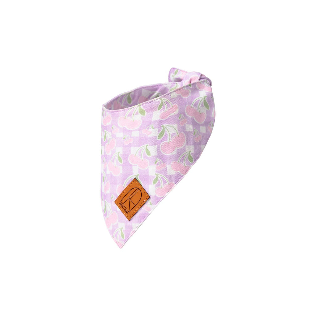 Pink & Purple Cherry On Top Dog Bandana
