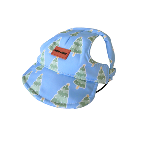 Blue & Green Glistening Pines Christmas Dog Hat