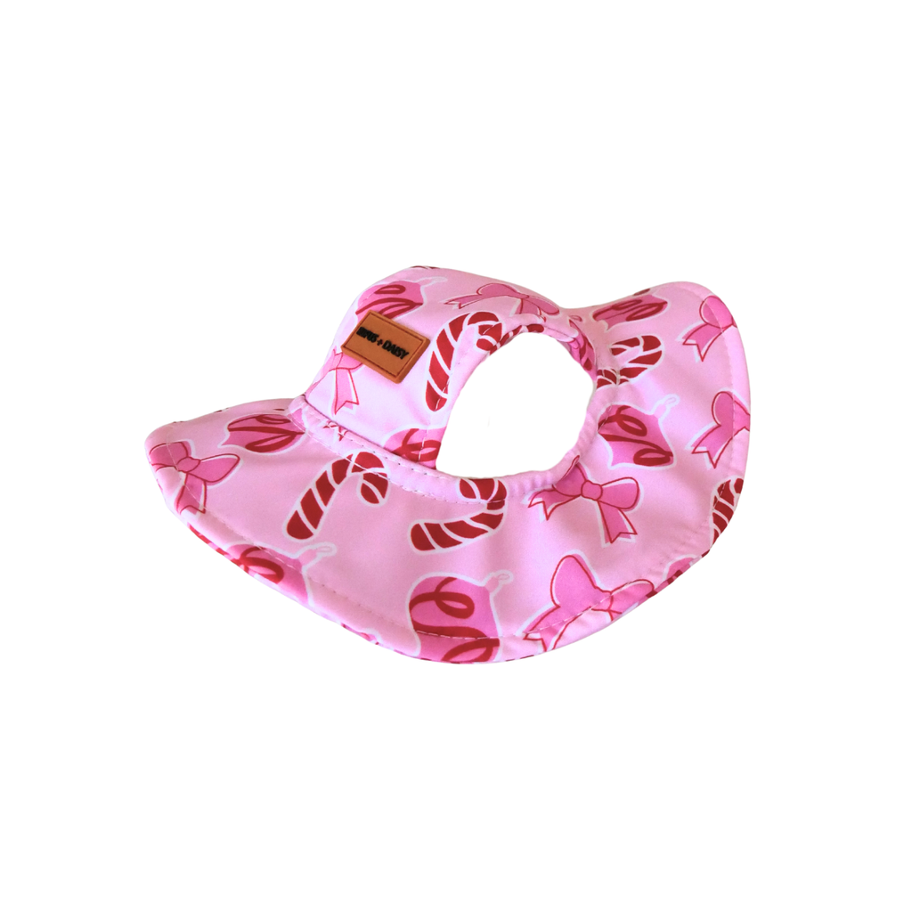 Pink & Red Candy Kisses Christmas Dog Bucket Hat