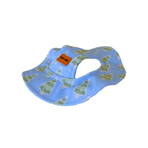 Blue & Green Glistening Pines Christmas Dog Bucket Hat